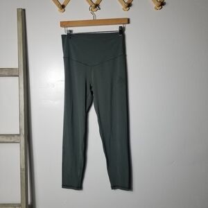 AERIE WOMEN'S DARK GREEN CHILL PLAY MOVE CROPPED LEGGINGS SIZE LARGE